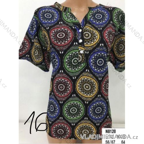 Tunika košele krátky rukáv dámske (L-3XL) ERBOSSI PM119061