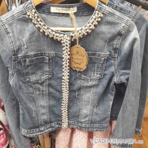 Bunda riflová krátka dámska perličky (xs-xl) Re-dress IM919C061