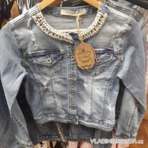 Bunda riflová krátka dámska perličky (xs-xl) Re-dress IM919C013