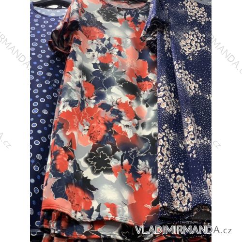 Šaty dámske krátky rukáv (M-3XL) POĽSKÁ MÓDA PM119100