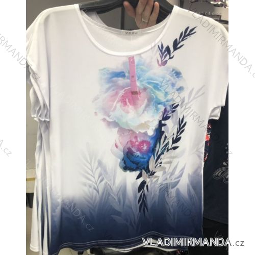 Tričko krátky rukáv dámske nadrozmerné (m-4XL) YES POĽSKÁ MODA PM119109