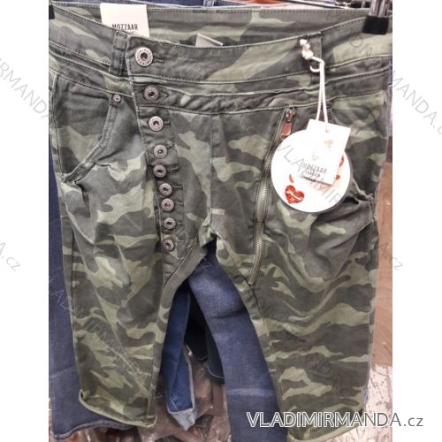 Rifle jeans 3/4 dámske maskáč (xs-xl) MOZZAAR MA419C9900