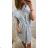 Šaty krátké košilové proužek krátký rukáv dámské (S/M/L ONE SIZE) ITALSKÁ MODA IM725065
