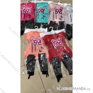 Súprava tričko krátky rukáv a kraťasy šortky detské dievčenské (1-8 rokov) TURECKÁ VÝROBA TV419145