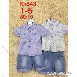 Súprava letné košele a rifľové kraťasy detská chlapčenská (1-5 rokov) SAD SAD19KK843