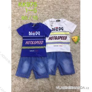 Súprava letné tričko krátky rukáv a rifľové kraťasy detská chlapčenská (1-5 rokov) SAD SAD19KK975