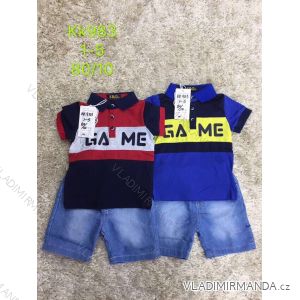 Súprava letné tričko krátky rukáv a rifľové kraťasy detská chlapčenská (1-5 rokov) SAD SAD19KK983