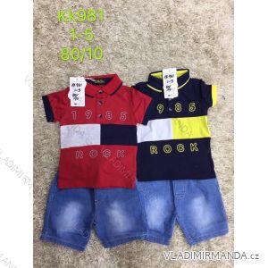 Súprava letné tričko krátky rukáv a rifľové kraťasy detská chlapčenská (1-5 rokov) SAD SAD19KK981