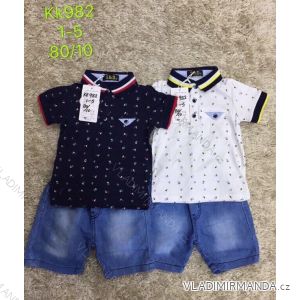 Súprava letné tričko krátky rukáv a rifľové kraťasy detská chlapčenská (1-5 rokov) SAD SAD19KK982