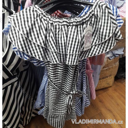 Šaty letné s odhalenými ramenami krátke dámske (uni s / m) TALIANSKÁ MÓDA IM919669