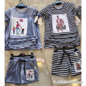 Súprava letné tričko a kraťasy detské dorast dievčenské mamička baby girl and boy (4-14 rokov) TALIANSKÁ MÓDA IMM219109