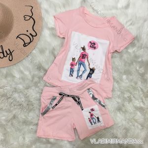 Súprava letné tričko a kraťasy detské dorast dievčenské mamička baby girl and boy (4-14 rokov) TALIANSKÁ MÓDA IMM219108