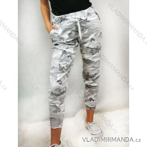 Nohavice maskáč dámske so zipsom (uni m / l) Taliansko MÓDA IM519407