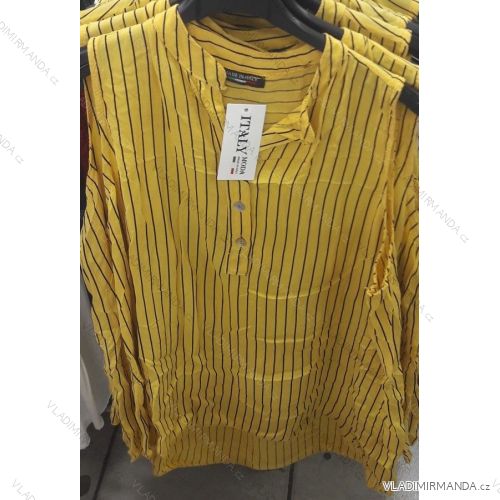 Tričko tunika blúzka bez rukávov dámska (uni xl-3XL) TALIANSKÁ MÓDA IM719686
