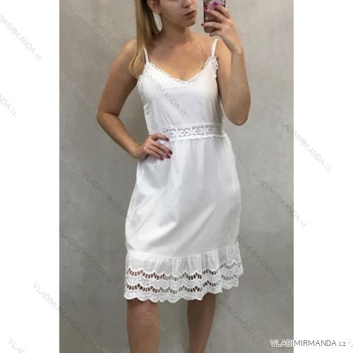 Šaty letné na ramienka krátke dámske (uni s / m) TALIANSKÁ MÓDA IM919958