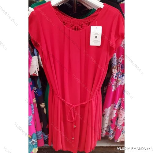 Šaty šifonové letní krátký rukáv dámské  (s-xl) ITALSKá MóDA IM619157