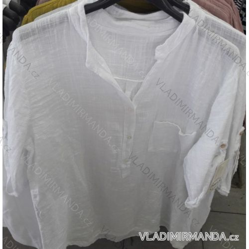 Košeľa krátky rukáv dámska (uni xl-3XL) TALIANSKÁ MÓDA IM719692
