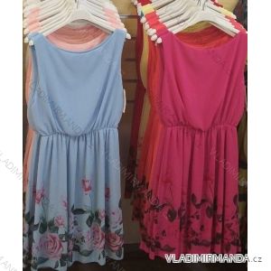 Šaty krátke letné bez rukávov dámske kvetované (uni sm) Talianska MODA IM1219020
