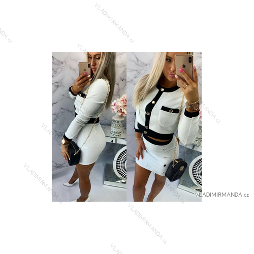 Súprava letné sukne a tričko dlhý rukáv letná dámska (uni sl) Talianska MODA IM1519807Y03
