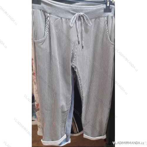 Tepláky dámske pruhované nadrozmerné (uni xl-xxl) TALIANSKÁ MÓDA IM1219071