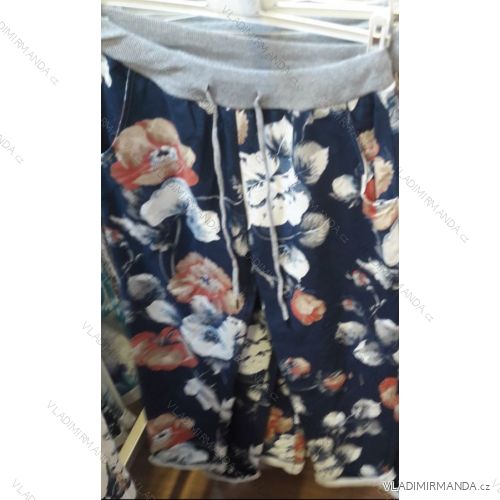 Tepláky dámske kvetované nadrozmerné (uni xl-xxl) TALIANSKÁ MÓDA IM1219078