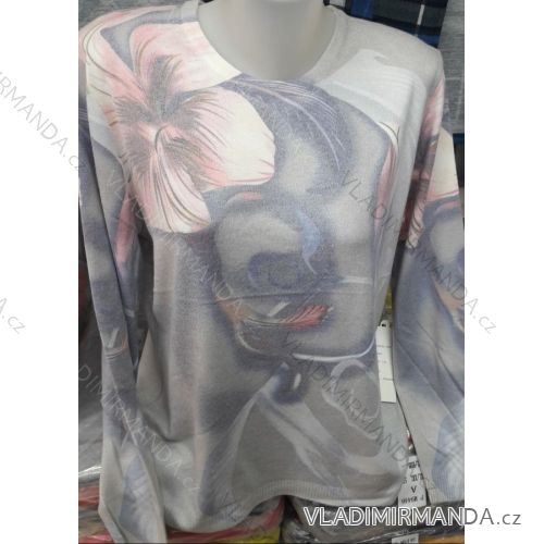 Sveter pulóver tenký dámsky nadrozmerný (L-3XL) KINGA PME21G697