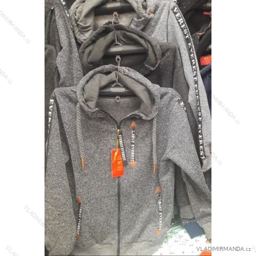 Mikina na zips s kapucňou pánska nadrozmerná (3XL-6XL) HKD HKD19002-162