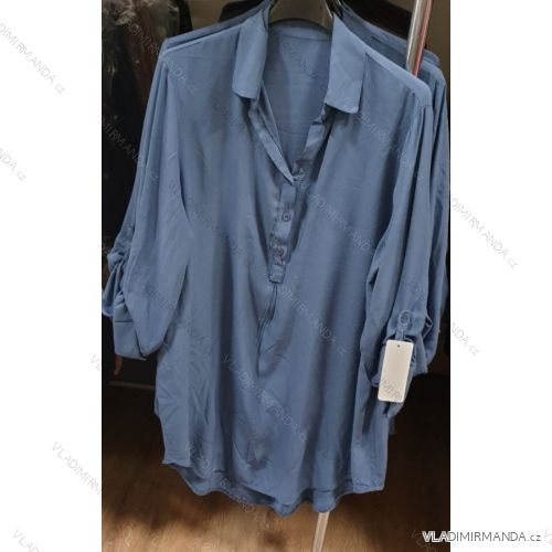 Tunika košele 3/4 dlhý rukáv dámske (uni xl / 2xl) TALIANSKÁ MÓDA IM1219105