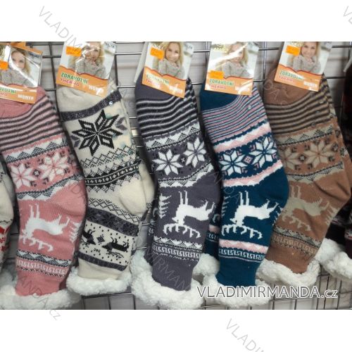 Ponožky teplé bavlnené dámske (35-42) AMZF PB-602-1