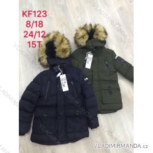 Kabát zimné s kapucňou as kožušinkou dorast chlapčenský (8-18 rokov) SAD SAD19KF123