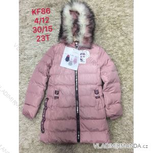 Kabát zimné s kapucňou as kožušinkou detský dorast dievčenské (4-12 rokov) SAD SAD19KF86