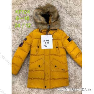 Kabát zimné s kapucňou a kožušinkou dorast chlapčenský (8-18 rokov) SAD SAD19KF124