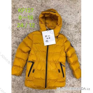 Kabát zimné s kapucňou a kožušinkou dorast chlapčenský (8-18 rokov) SAD SAD19KF127