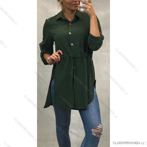 Šaty dlhý rukáv košeľové dámske (uni s / l) TALIANSKÁ MÓDA IM919875