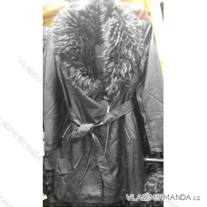 Bunda kabát koženkový s kožušinkou dámska (s-2xl) DDSTYLE F806-1
