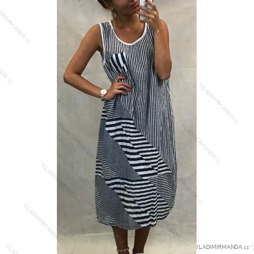 Šaty letné na ramienka dámske (uni xl / 2xl) TALIANSKÁ MÓDA IM719304
