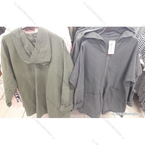 Mikina predĺžená alá cardigan dámska na zips (uni s / l) TALIANSKÁ MÓDA IM719412
