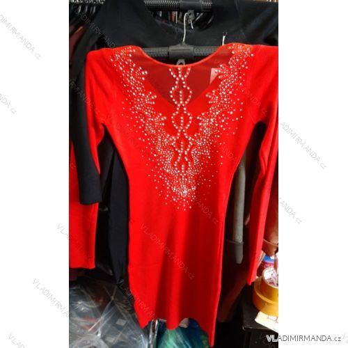 Šaty krátke spoločenské dlhý rukáv dámske (S-XL) MB21 IM619043
