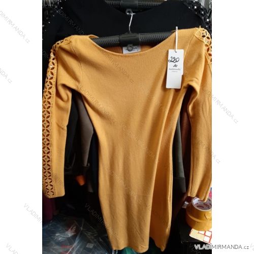 Šaty krátke spoločenské dlhý rukáv dámske (S-XL) MB21 IM619051
