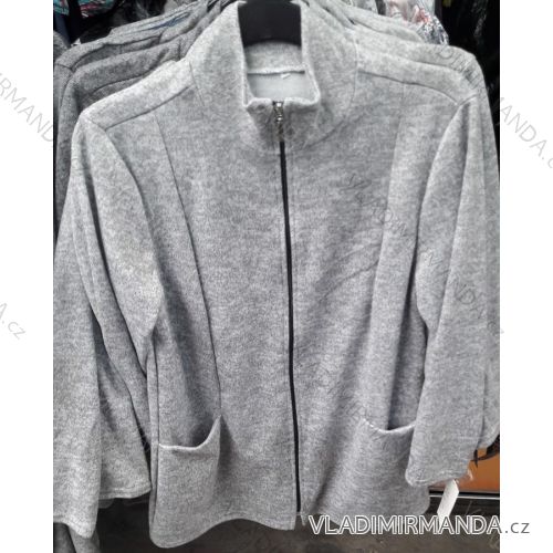Mikina slabá dlhý rukáv dámska nadrozmerná (L-3XL) POĽSKÁ MÓDA PM519052