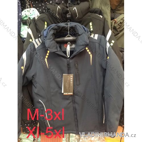 Bunda softshellová zimná pánska nadrozmerná (XL-5XL) Vint VIN19079