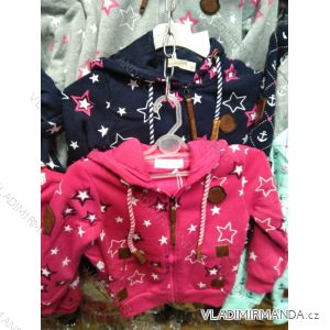 Mikina na zips s kapucňou detská dievčenské (98-128) HKD HKD191034
