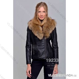 Kožená bunda zimná s kožušinkou dámska (S-2XL) METROFIVE MET19002
