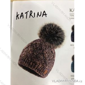 Čiapka s brmbolcom zimná dámska (ONE SIZE) WOOLK POĽSKÁ MÓDA PV419KATRINA