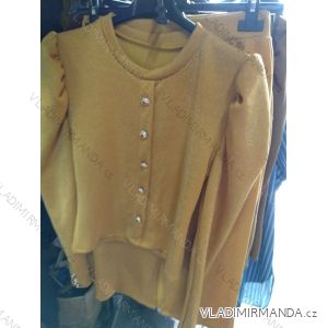 Súprava úpletová sukňa + sveter dlhý rukáv so zlatou niťou dámske (uni sl) TALIANSKÁ MÓDA IM9197901