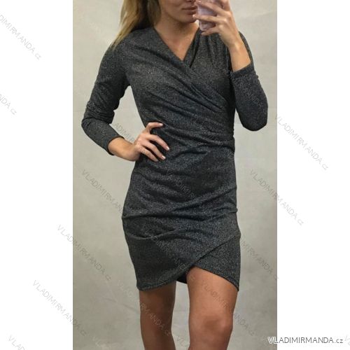 Šaty dlhý rukáv ELEGANTNÝ (uni s / m) TALIANSKÁ MÓDA IM919825
