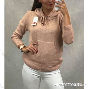 Sveter pulóver s kapucňou dámsky (uni s/l) TALIANSKÁ MÓDA IM319457
