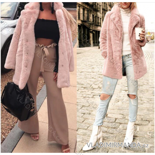 Kabát krátky kožúšok dámsky (s-xxl) TALIANSKÁ MÓDA AF19204
