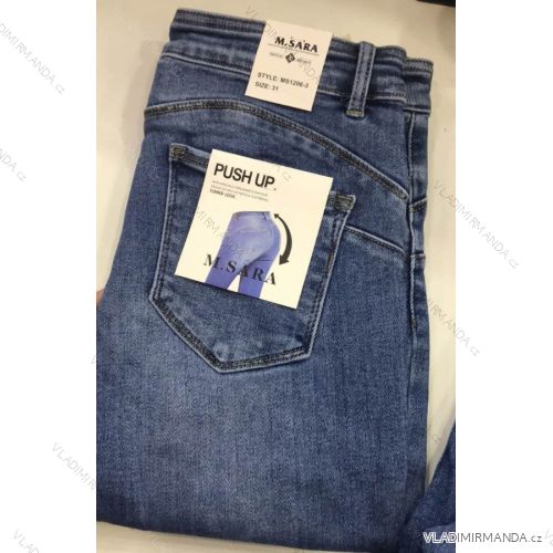 Rifle jeans push up dlhé dámske (25-31) M.SARA MA519S2091-6
