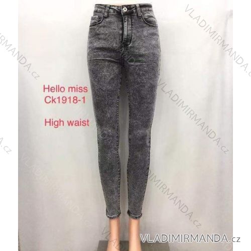 Rifle jeans vysoký pás dlhé dámske (25-31) HELLO MISS MA519CK1918-1
